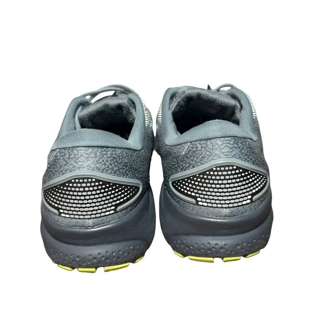 Brooks adrenaline 16 Gray Running Shoe with Yellow Accents size 11 2E